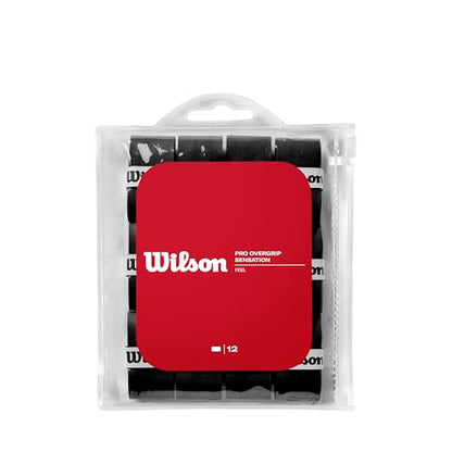 WILSON Sensation Pro Tennis Racquet Over Grip, Black - color: Black, style: Pro Sensation