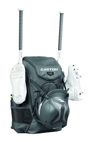 Easton | Ghost NX Backpack Equipment Bag | Adult | Fastpitch Softball | Team Logo Panel | Multiple Colors - color: Charcoal