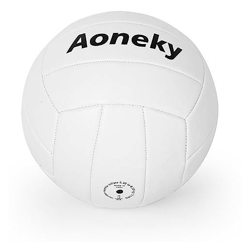 Aoneky Official Size 5 Soft Volleyball - Premium PVC Training Ball for Indoor & Outdoor (Air Pump Included) - style: 5 Pack Deflated Balls