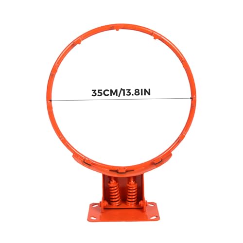 Basketball Hoop Wall Mount 18" Basketball Rim Replacement, Heavy Duty Wall Mount Hoop with Dual Spring Shock Absorption, Easy No-Drill & Drill Installation for Outdoor Indoor Use