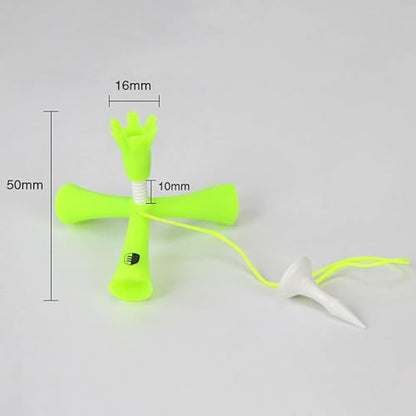 Green Portable Golf Tee Adjustable ABS Anti-Flying Tripod Multifunctional Pin-up Reduce Side Spin for Training Court Clubs Practice and Driving Range Mats Golf Tees On-Course Accessories