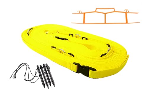 2" Pro Adjustable Boundary Lines with Hand Winders - color: YELLOW