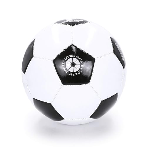 Aoneky Soccer Ball with Pump - color: 1 Pack with 1 Pump - White/Black, size: 5