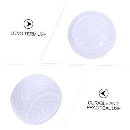 SUPVOX 2Pcs Flat Shape Golf Training Balls for Indoor Putting Practice Synthetic Rubber Golfing Accessory for Improving Putting Skills and Straight Line Control