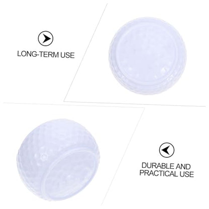 SUPVOX 2Pcs Flat Shape Golf Training Balls for Indoor Putting Practice Synthetic Rubber Golfing Accessory for Improving Putting Skills and Straight Line Control