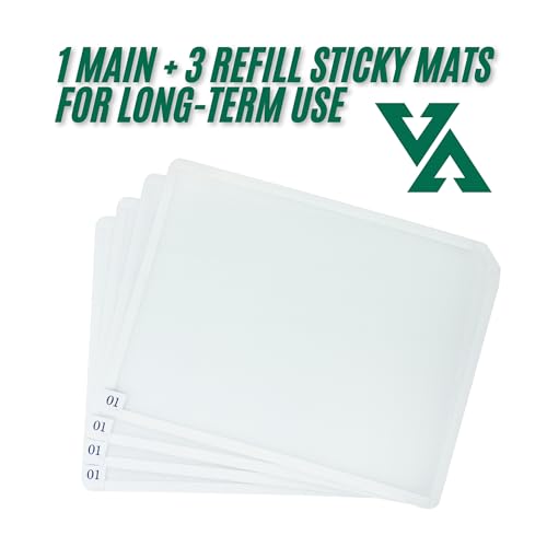 Basketball Sticky Mat Set (120 Total Sheets) – Instant Grip Shoe Cleaner with 3 Refill Pads – Includes Baseboard & Premium Carrying Bag – Stop Slipping on Indoor Courts