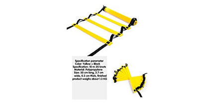 txmachine® Agility Ladders Speed Ladder Training Ladder for Soccer, Speed, Football Fitness Feet Training with Carry Bag - color: blue, size: 16.4ft/10 rungs