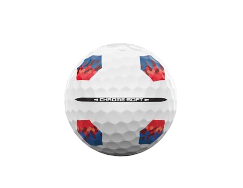 Callaway Golf Chrome Soft 2026 Golf Balls - color: Tru Track Blue/Red
