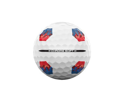 Callaway Golf Chrome Soft 2026 Golf Balls - color: Tru Track Blue/Red