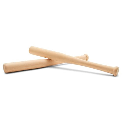 Wood Baseball bat 12 Inch Pack of 2 Unfinished Mini Wood Baseball Bat, Small Bat, Party Decor, Bedroom, Crafts, by Woodpeckers