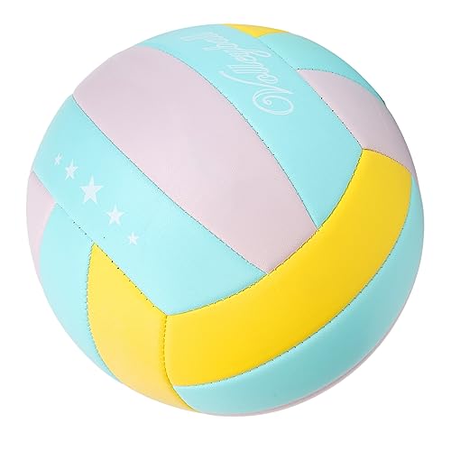 SUNGOOYUE Size 5 Volleyball, Soft High Elasticity PVC Indoor Outdoor Training Ball with Special Air Nozzle Design, for Gym Field Games and Recreational Activities