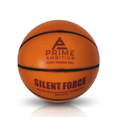 Silent Basketball Size 7 – Quiet Indoor Dribbling Airless Training Ball – Noiseless PU Foam Practice Basketball for Apartments, Homes, Skills Training & Late-Night Drills (29.5”) - color: Orange
