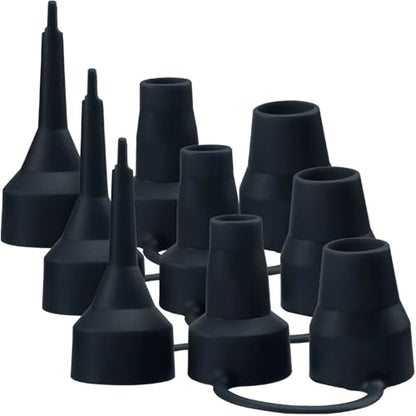 3 Set Air Pump Nozzles for Inflatables, Plastic Replacement Nozzles, 3 Size Air Pump Adapter for inflatables, Air Bed, Air Mattress, Black