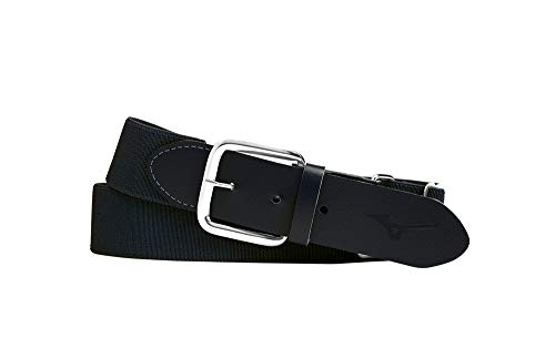 Mizuno Classic Elastic Baseball/Softball Belt | Youth and Adult - color: Black, size: Adult OSFM