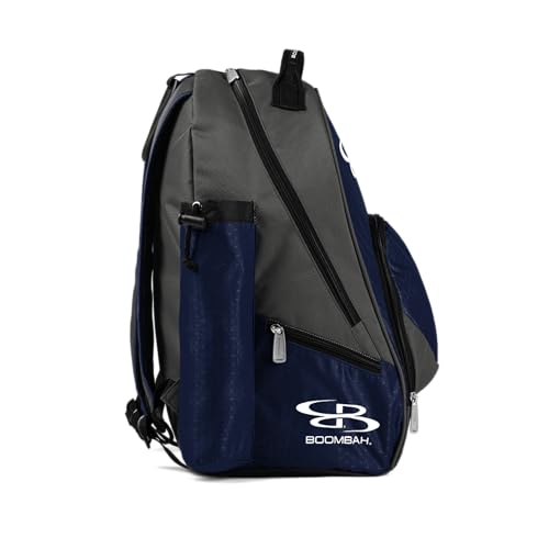 Boombah Tyro Baseball/Softball Bat Backpack - 20" x 15" x 10" - Holds 2 Bats up to Barrel Size of 2-5/8" - color: Charcoal/Navy_C23
