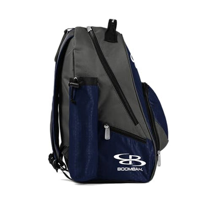 Boombah Tyro Baseball/Softball Bat Backpack - 20" x 15" x 10" - Holds 2 Bats up to Barrel Size of 2-5/8" - color: Charcoal/Navy_C23