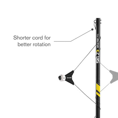 SKLZ Hit-A-Way Youth Baseball Swing Trainer, Portable Solo Batting Practice with Stand, Tethered Ball for Hitting Drills, Ages 13 and Under