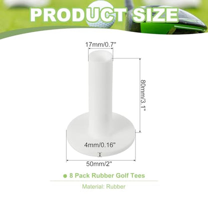 PATIKIL Rubber Golf Tee, Golf Practice Tees Training Driving Range Tee Stable Golf Ball Holder for Outdoor Indoor Hitting Mat