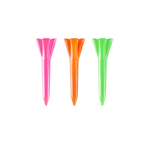 Izzo Plastic Golf Tees (100 Pack) - color: Neon Mix, style: 1.5 Inches