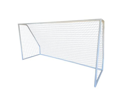 PASS Premier� 12 X 6 Ft. Youth Size Steel Soccer Goal. 2"" Diameter Strongest Steel Frame w/Durable 4mm Net, Ground Stakes, Elastic Clasp & Re-Usable Ties. 12x6 Ft. Practice Aid.