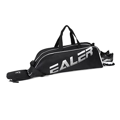 EALER Baseball Bat Tote Bag & T-ball, Softball Equipment Bag - Gear for Kids, Youth, and Adults Holds Bat, Helmet, Glove, Cleats, Shoes and More - color: Black