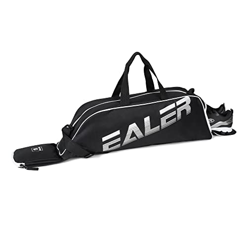 EALER Baseball Bat Tote Bag & T-ball, Softball Equipment Bag - Gear for Kids, Youth, and Adults Holds Bat, Helmet, Glove, Cleats, Shoes and More - color: Black