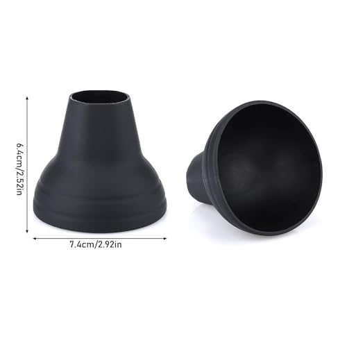 2-Pack Soft Rubber Black Pickleball Ball Pickers, Pickle Ball Retrievers, Suitable for All Standard Pickleball Paddles Grip