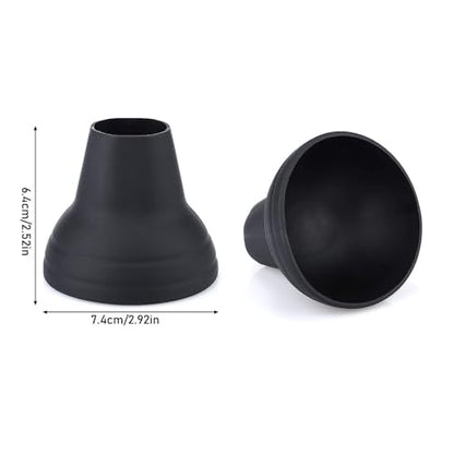 2-Pack Soft Rubber Black Pickleball Ball Pickers, Pickle Ball Retrievers, Suitable for All Standard Pickleball Paddles Grip