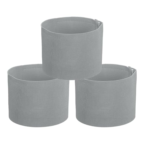 PATIKIL Soccer Captain Armband, Captain Arm Bands for Soccer Elastic Captain Arm Band Sports Captain Armbands - color: Light Grey