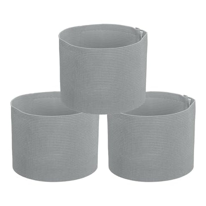 PATIKIL Soccer Captain Armband, Captain Arm Bands for Soccer Elastic Captain Arm Band Sports Captain Armbands - color: Light Grey
