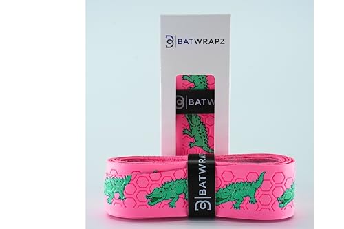 Bat Grip Tape for Baseball - Softball Precut and Pro Feel Bat Grip Tape Replacement - color: The Alligator