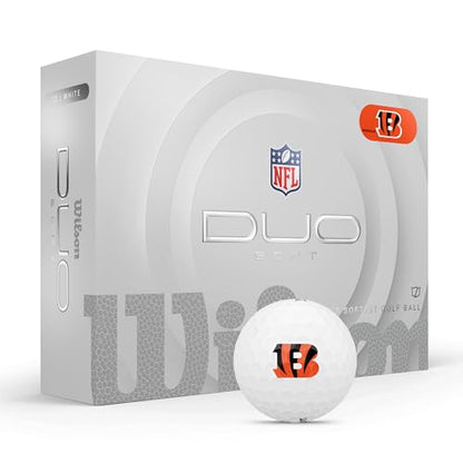 WILSON 2025 Duo Soft NFL Golf Ball - 12 Balls, White, Atlanta Falcons - color: Cincinnati Bengals
