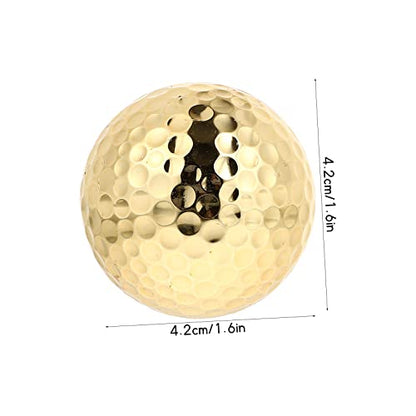 VICASKY Gold Golf Balls 2-Layer Training Aid for Putting Practice Sturdy Golf Training Tool for Indoor and Outdoor Use