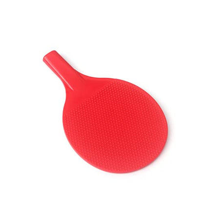 Generic 2 Sets Outdoor Table Tennis Racket Set with Plastic Pong Paddles and Balls for Beginners Safe Smooth Bezels Red and Blue for Parent Play and Tennis Practice