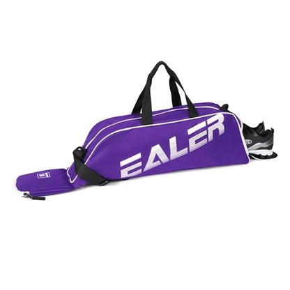 EALER Baseball Bat Tote Bag & T-ball, Softball Equipment Bag - Gear for Kids, Youth, and Adults Holds Bat, Helmet, Glove, Cleats, Shoes and More - color: Purple