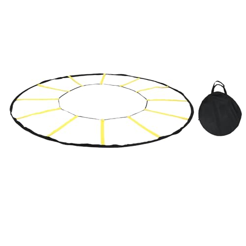 Professional Circular Agility Training Ladder 12 Rungs Heavy Duty Nylon Speed Agility Trainer for Soccer Basketball Football Athletes Indoor Outdoor Sports Equipment with Ca
