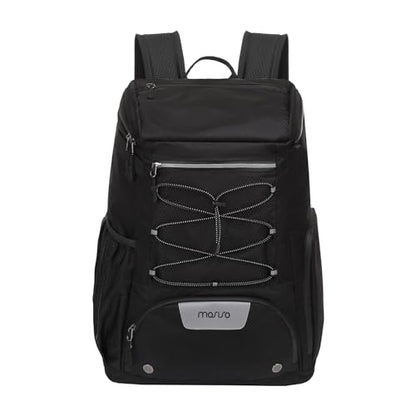 MOSISO Baseball Bat Bag, Large Capacity Baseball Backpack for Men Women, Lightweight Softball Equipment Backpack Catchers Gear Bag with Fence Hook & Shoe Compartment for Training Sports, Black