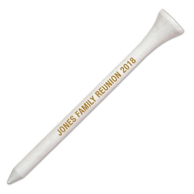 250 Personalized Custom Wood Golf Tees - 1 Color Imprint - color: White