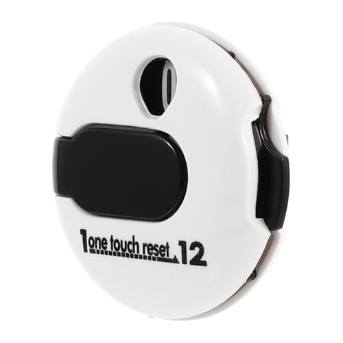Golf Score Counter with Hat Clip, Portable Mini Stroke Tally Counter, White Golf Scoring Device for Outdoor Use and Golfers