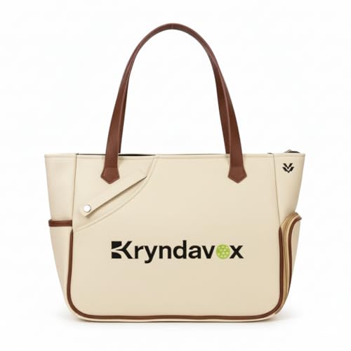 Kryndavox Pickleball Bag for Women Men, Pickleball Tote Bag with Shoe Compartment, Paddle Holder, Large Capacity Sports Bag