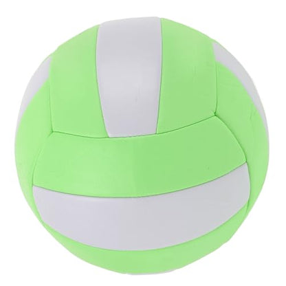 Official Size Soft Volleyball for Indoor Sports Training, Practice Volleyball Equipment with Macaron Green-White Design, Student Competition and Pe Training Ball