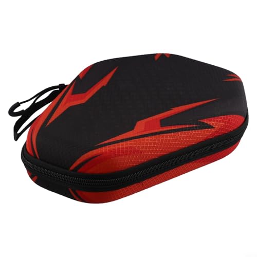 Table Tennis Racket Bag for EVA Hard Shell Paddle Storage Case, Waterproof Mecha Style Cover Bag with Hand Strap for Ping Pong Paddles and Balls(PB005-B Model)