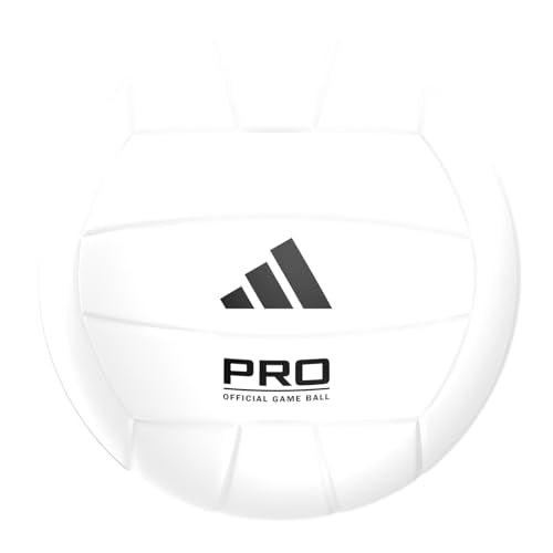 adidas | PRO | Hand Picked Leather Indoor Game Volleyball | NFHS Certified | Official Size - color: White
