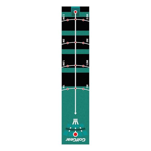 Golf Putting Mat for Indoor Practice, Premium Polyester Surface with Anti-Slip Backing, for True Roll, Works with Real & Foam Balls, Portable Home/Office Training Mat