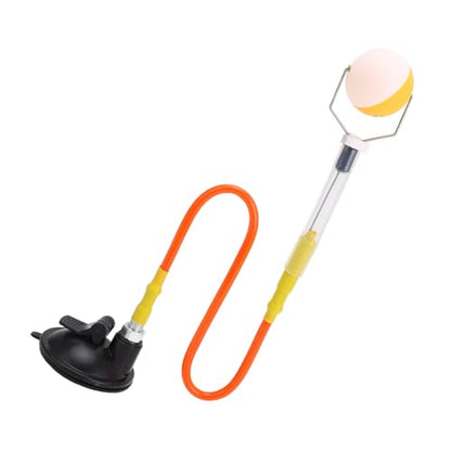 WW PVC Adjustable Table Tennis Ball Sucker Trainer, Pong Ball Training Machine with Strong Suction Base, Elastic Steel Wire for Spin Practice, Ideal for Beginners and