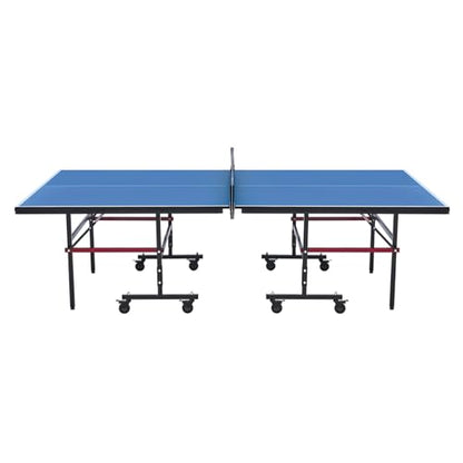 VEVOR Ping Pong Table, Professional Table Tennis Game, Indoor MDF Portable Table Tennis Table, Foldable Ping Pong Table with Quick Clamp Net and Lockable Wheel, 10 Minute Easy Assembly, 18mm Tabletops