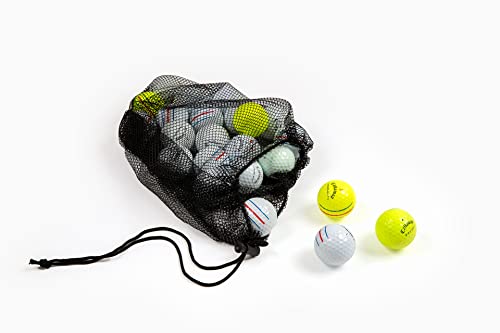 Clean Green Golf Balls 24 Recycled Used Golf Balls for Callaway ERC Triple Track Golf Ball Bulk Mix - Cheap Golf Balls Good Condition - includes for Callaway Golf Balls for Men and Mesh Carrying Bag