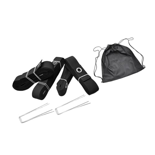 Volleyball Courts Line with Ground Nails and Bag Outdoor Boundaries Line Webbing Marker Webbing Marker - color: Black