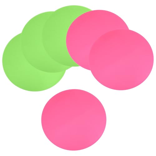 Spot Markers for Agility Dot, Non-Slip Poly Spots Floor Dots Flat Field Soccer Training Equipment for Gym - color: Pink/Green