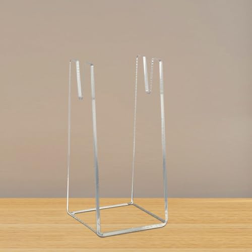 luzen 2Pcs Acrylic Ping Pong Paddle Holder Display Stand Table Tennis Paddle Holder Shelf Rack Storage Organizer for Professional Training and Home Use, Clear